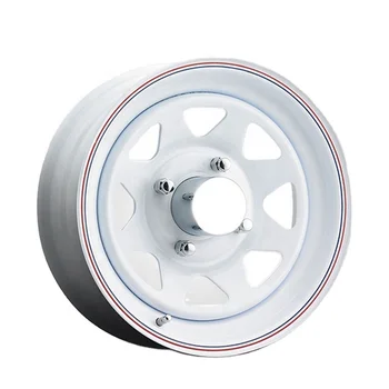 8 Spoke White Steel Wheels 14 Inch Car Wheels 4x140 Rims