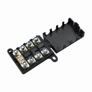 12V 32V 48 V Automotive Bus Car PA66 Galvanized Iron M5 Stainless Nut 4 Way MIDI MEGA DC Fuse Holder Block Junction Box
