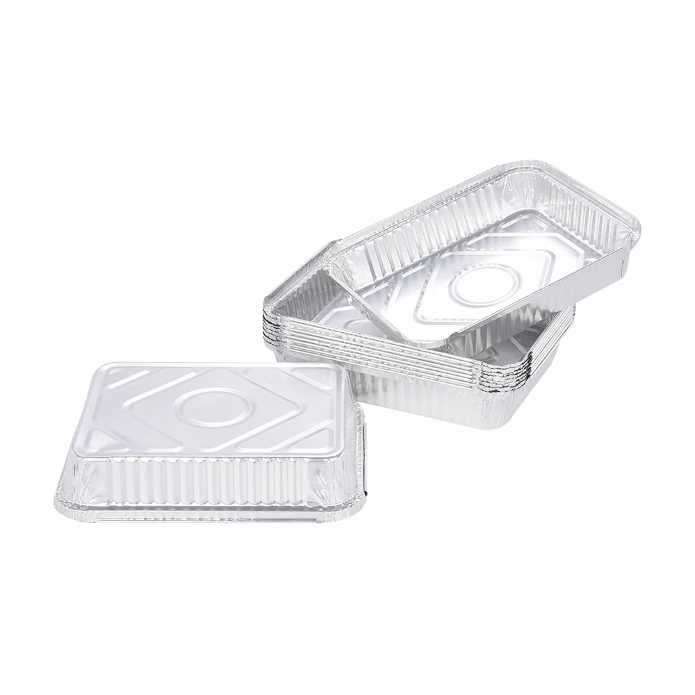 product tia ca65 9 inch square plate disposable use  transparent container for food thermal disposable foil containers-7