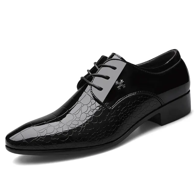 Brand New Oem Black Top Grade Cowhide Leather Lace-Up Dress Shoes for Men Oxford Slip-On Closure Leather Shoes