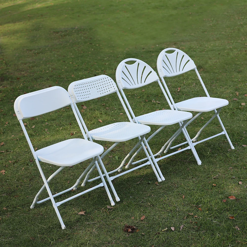 Factory Direct Selling Plastic White Folding Chairs Wholesale Wedding and  Event Chairs Foldable Plastic Chair