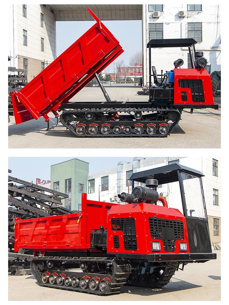 CE Approved 4T Load Track Transporter Diesel Hydraulic Mini Tipper ...