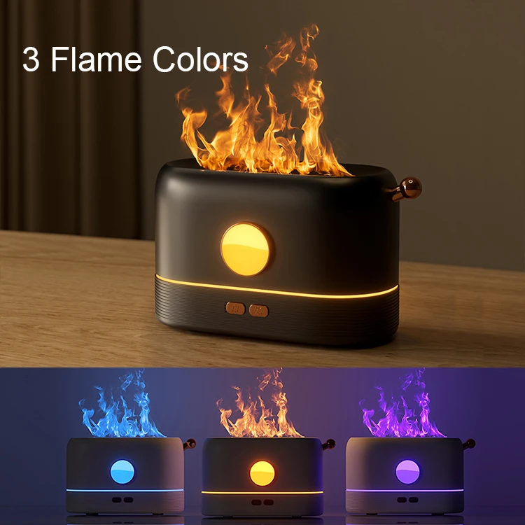 Kinscoter Colorful Flame Air Humidifier Essential Oil Aroma Diffuser Drop Shipping Simulation Fire Difusor