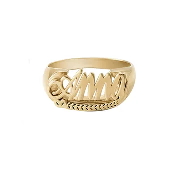 Classic Name Ring Personalized Custom Name Letters Ring Rose 18K Gold Plated 925 Sterling Silver Jewelry For Men Women