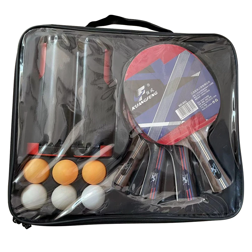 Professional Pingpong Racket Cheap Table Tennis Paddle Set Retractable Net Carry Bag 4 Player