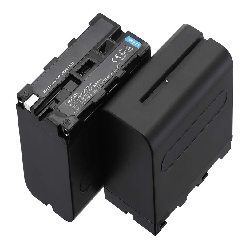 thumbnail image 2 of 3-Pack 8800mAh NP-F970 Replacement Batteries For Sony Camcorders - Compatible With DCR-VX2100, HDR-FX1, HVR-Z1U & More 2 of 11