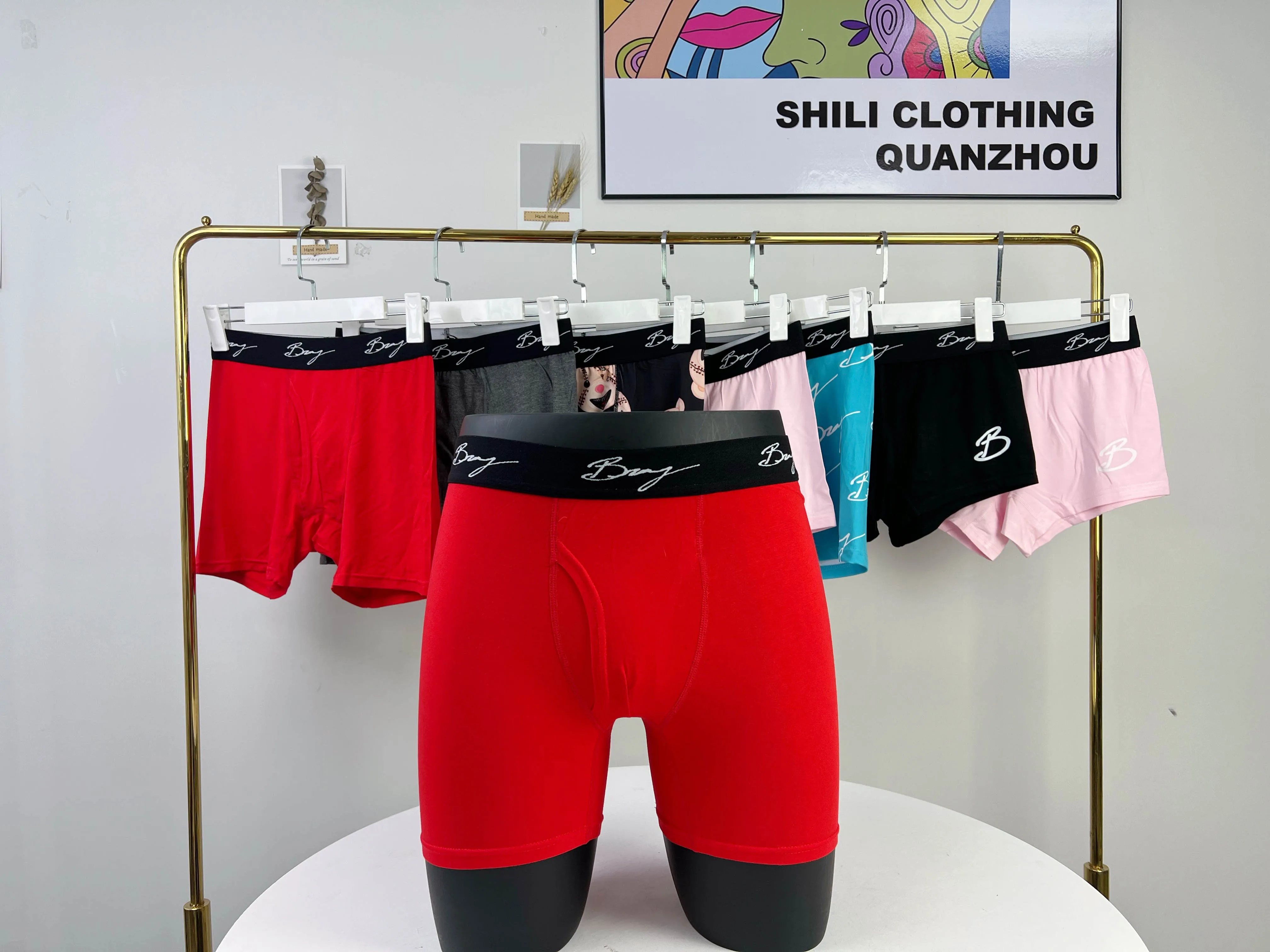 wholesale custom logo boxer brief underwear