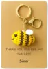 Yellow Bee knitted pendant
