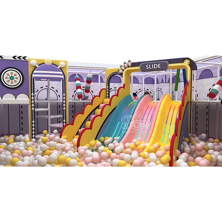 Happy Baby Factory Price Oem Custom Soft Playground Games Play Center Kids Indoor Playground Equipment With Slide for Sale