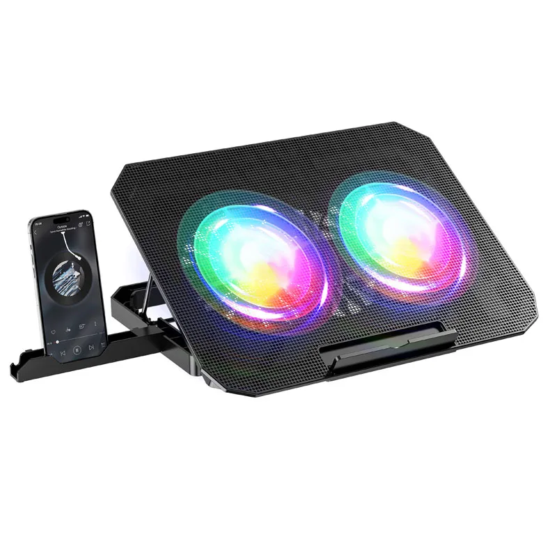Dual-fan laptop cooling stand