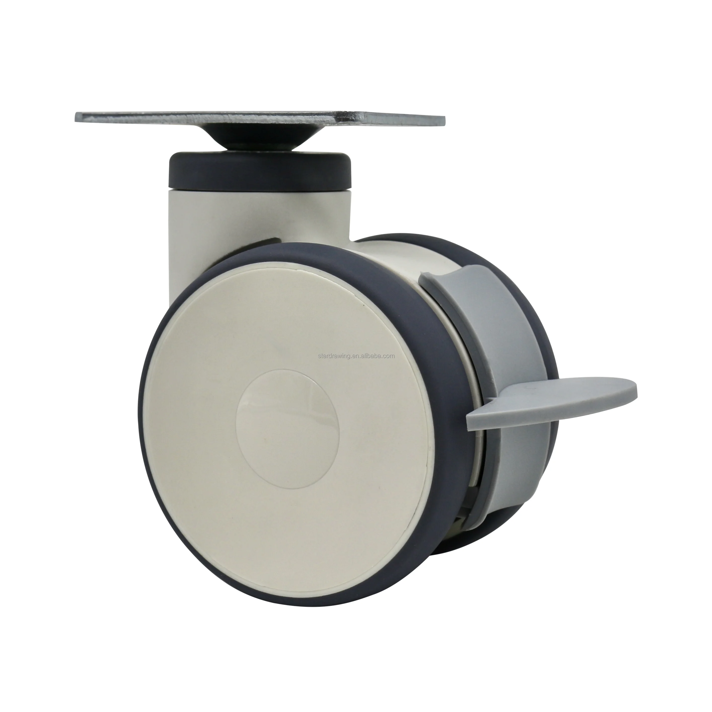 Ss Medical Grade Double Wheel Medical Trolley Casters Wheels 4 Inch