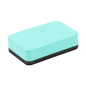 E1503 Children's New Material EVA Rectangular Eraser White Magnetic 7.3*4.4*2 Blackboard Eraser with Felt Cloth for School Use