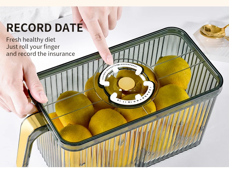 Stackable Transparent Kitchen Food Storage Box Bins Refrigerator