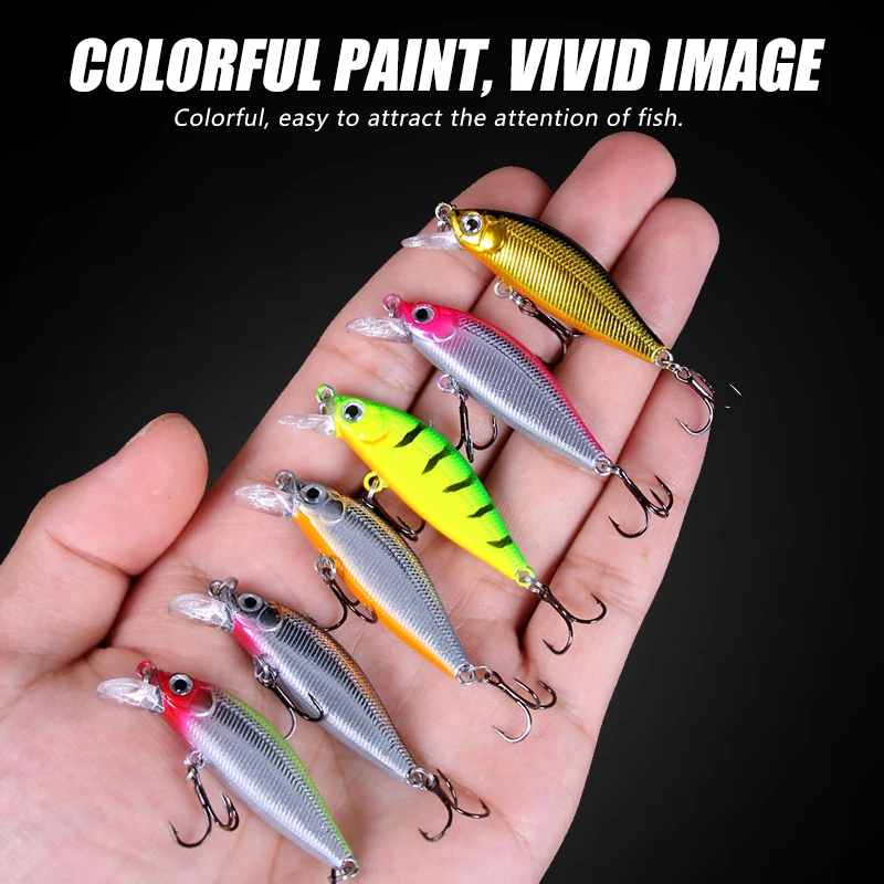 6ピース/セット5cm-3gミニシンキングミノウルアーシンキング人工