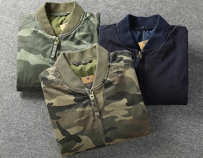 Men's Bomber Jacket Cotton Casual Camouflage Men's Casual Jacket_voghion.com
