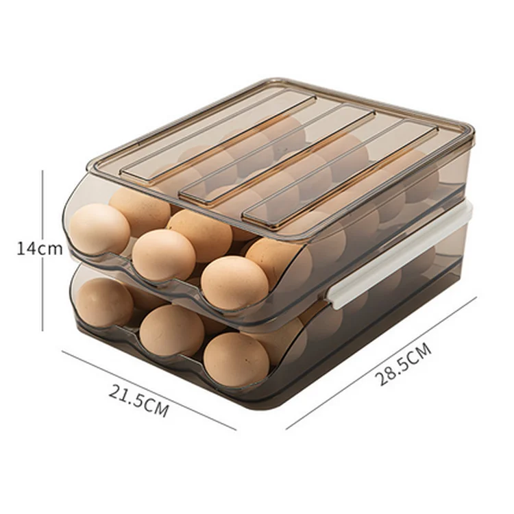 Egg Holder Smart Stackable Egg Storage Box Automatic Rolling