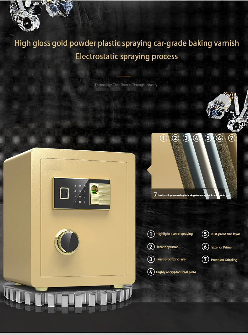 Xbt Home Safe Electronic Digital Fingerprint Safe Steel Office Safe