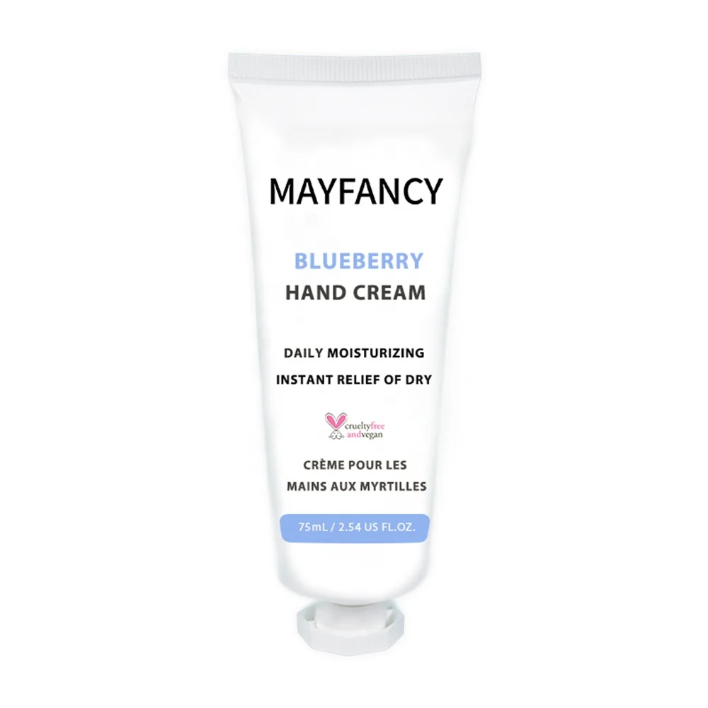MAYFANCY OEM Uzpasūtījumi Ādas Kopšana Mitrināšana Augļi Vegan Draudzīgs Antioksidantu Mellenes Rokas Krēms Losjons skaistumkopšanas produktiem
