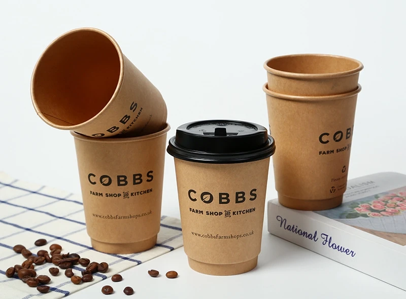 China Factory Biodegradable Coffee Cup Customized Logo Hot Drinks