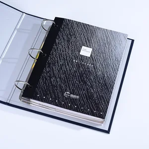 Custom Logo A4 Size PP Material Ring Binder Color Printed Presentation Folder with File Cover PP Sheets for Organising Recipes