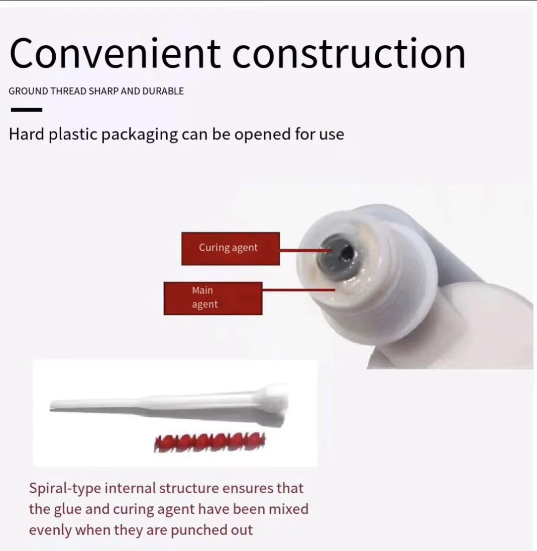 AB Adhesive Glue Liquid Glass Epoxy Resin Stress Resistant Concrete Anchor Chemical for Construction