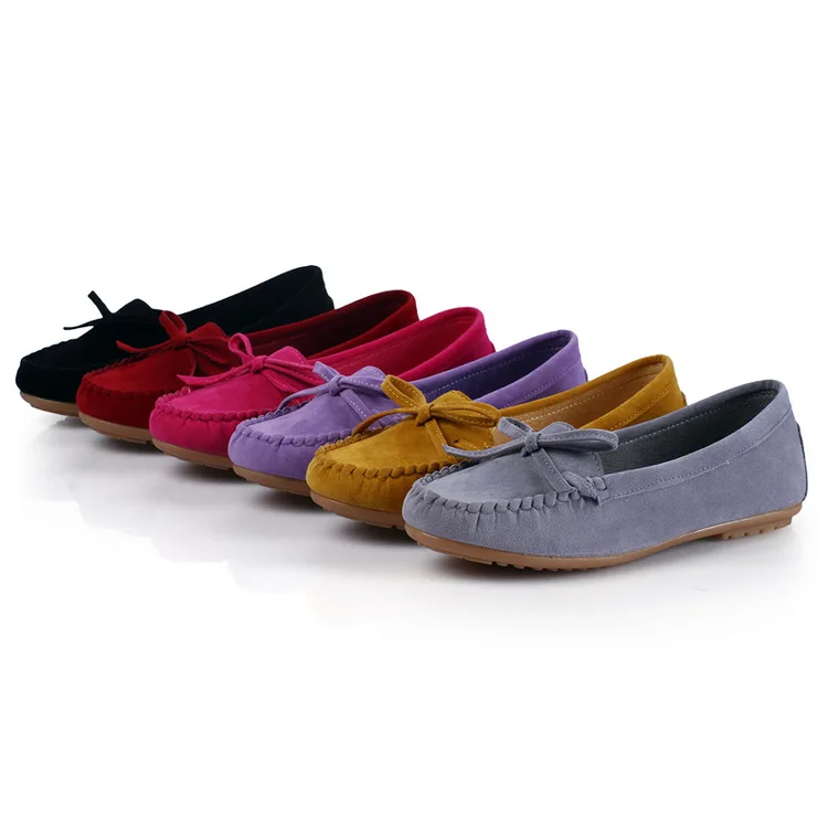 Casual Moccasins Classic Soft Sole Non-slip Loafers Women Bowknot