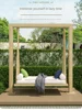 Double hanging chair [pure white light wood frame with ceiling]