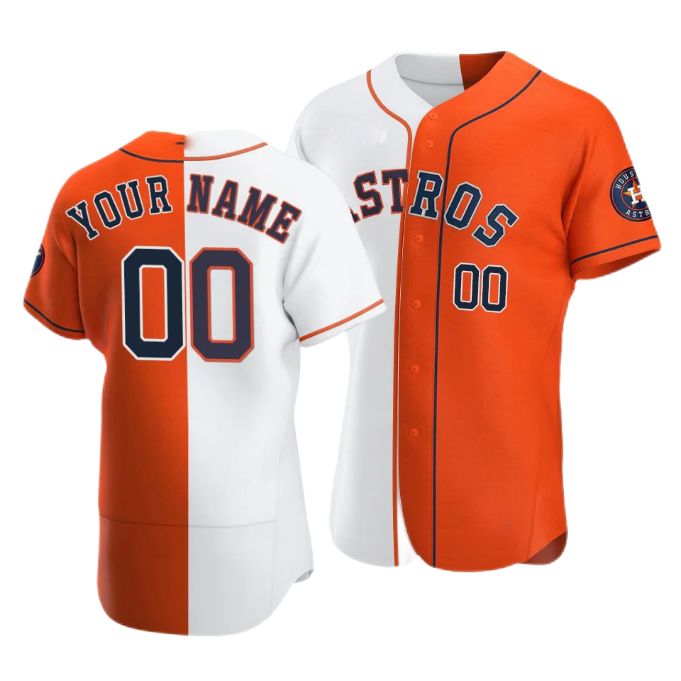 Men's Houston Astros Craig Biggio & Jeff Bagwell Homage Heathered Orange  MLB Jam Player Tri-Blend