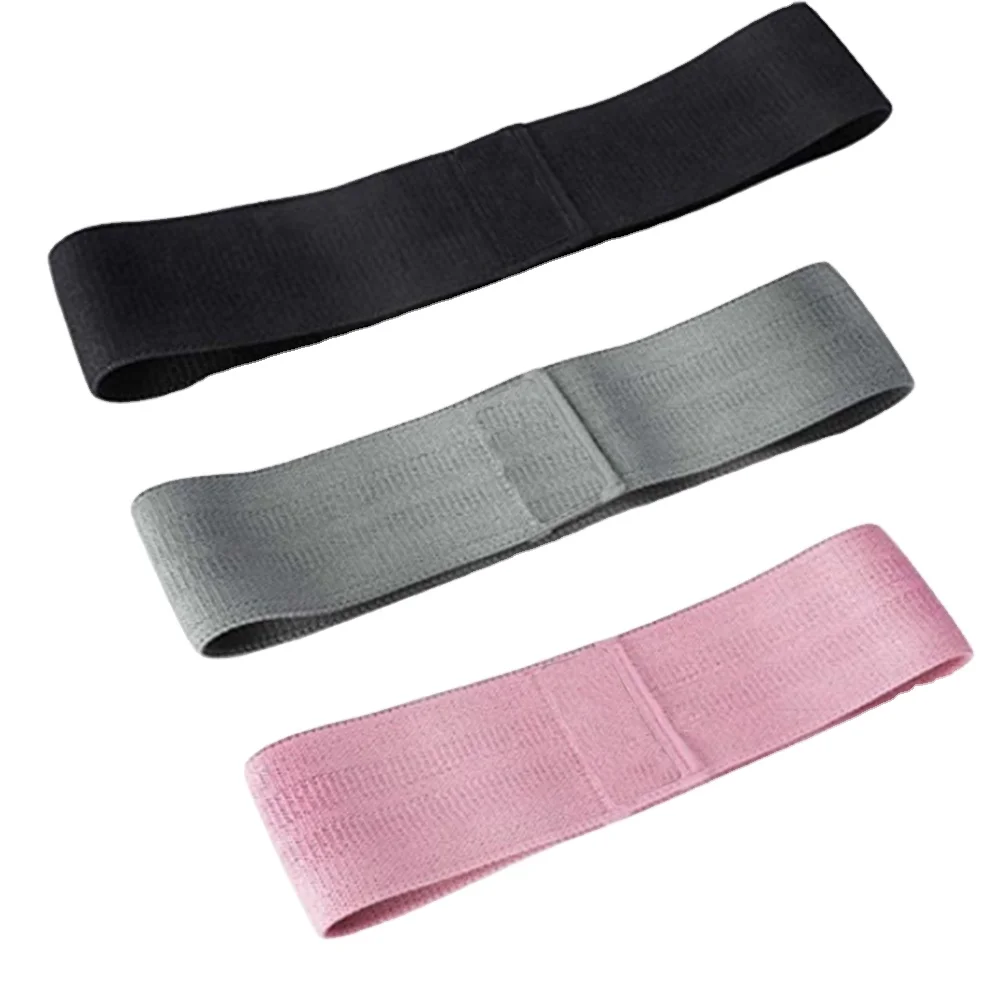 Low MOQ Factory Price Custom Color Logo Exercise Band Home Workout Gym Accessories  Fabric Glute Booty Resistance Bands Set