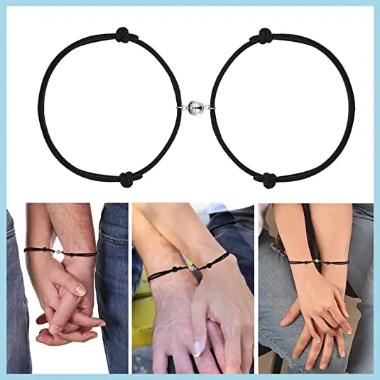 Sardfxul Magnetic Couple Bracelets Mutually Attractive Friendship Rope  Gifts for Friend 