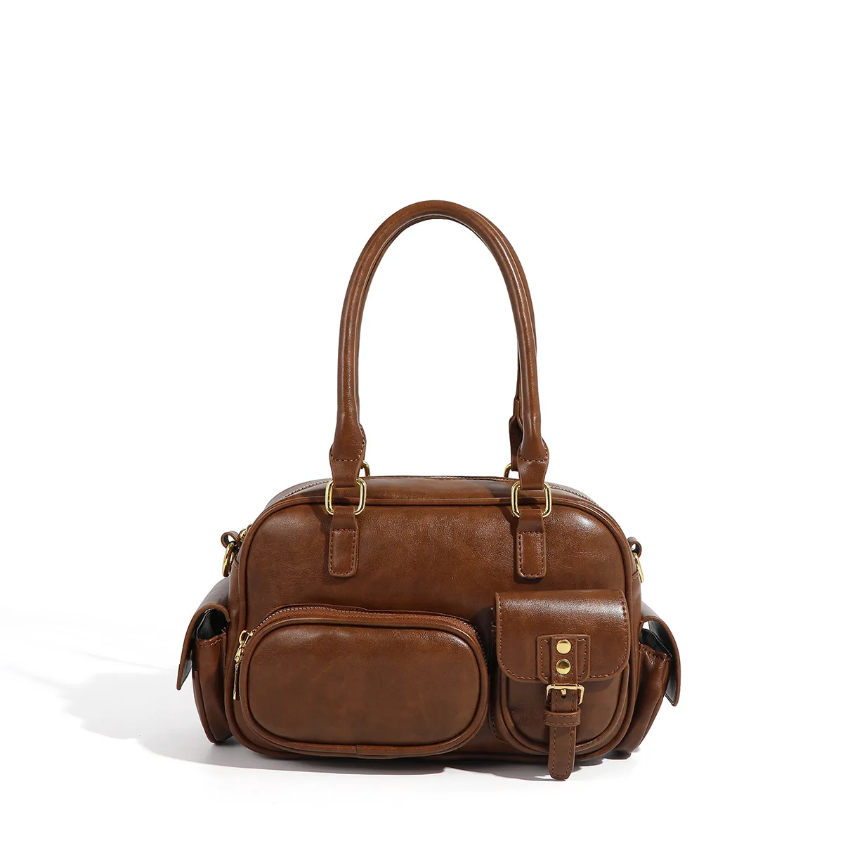Shop Our High-Quality Simple Shoulder Bag with Retro Pockets