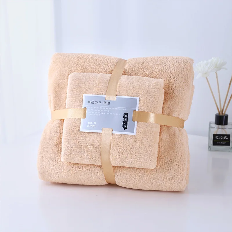 Xiaoao High Quality Bath Towel Sets Gift Thick Coral Fleece Soft ...