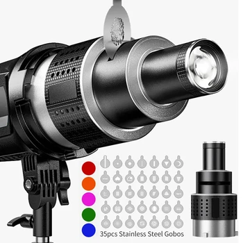 Bowens Mount Flash Snoot Conical Lens 35 Gobos Video Artist Modelling Shape Photo Studio Light Kit Aluminum Alloy Optical