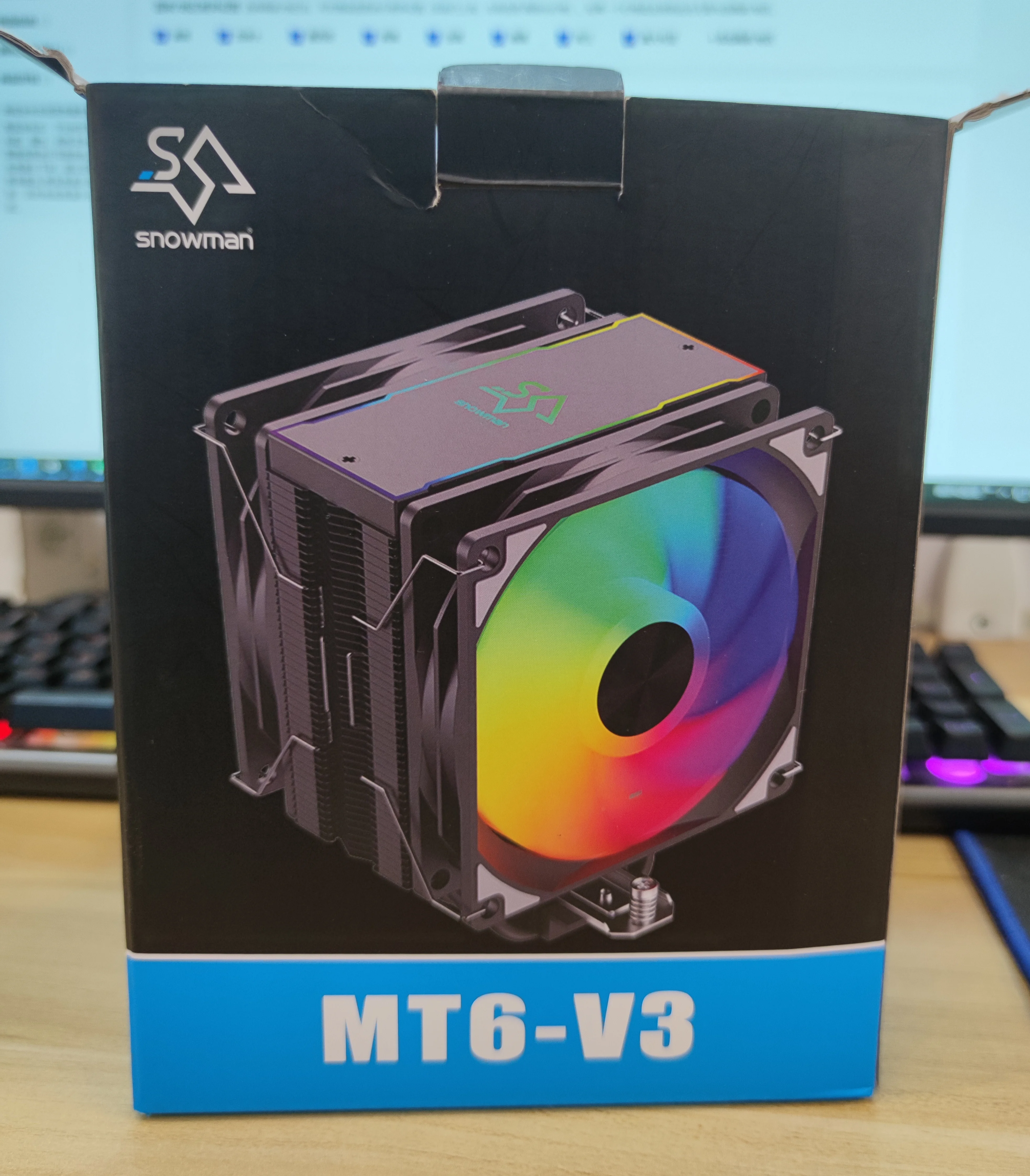 SNOWMAN MT880-V4D White ARGB CPU Cooler - Dual Tower 8 Heat Pipes