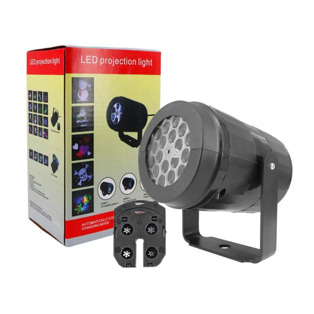 LED Christmas Snow Lights White Storm 360 Degree Rotating Projection Pattern Outdoor Landscape Lawn Laser Stage Spotlights