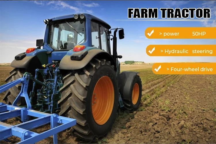 Factory 50hp 70hp 100hp 4x4 Small Tractors Mini Tractors With Front End