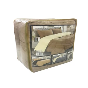 Wholesale Heavy Plain Solid Color Bedding Comforter Set King Size with Cartoon and Character Pattern 4 Pc Plaid Style