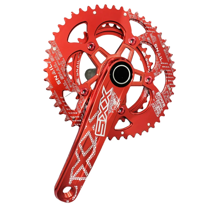 Aluminum Alloy Crankset 170mm with Double Oval Chainring Crankarms