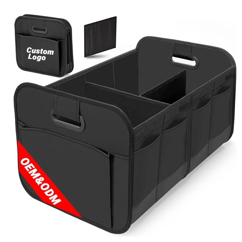 Portable Foldable Waterproof Car Storage Box Heavy Duty Car Trunk Organizer with Your Own Logo for Any Car