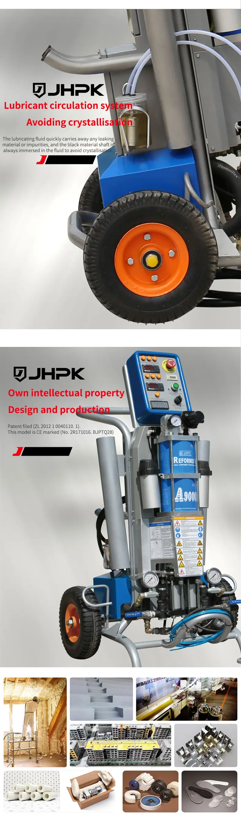 Jhpka9000 Waterproofing Insulation Polyurethane Spray Foam Equipment
