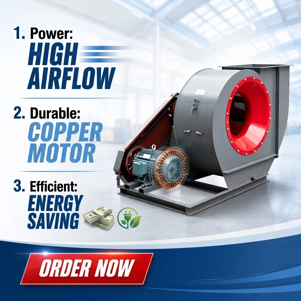 Driven Centrifugal Duct Fan, 380V, Steel - detail 4