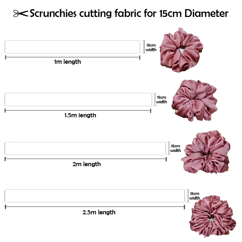 Jyl Custom 15cm Xl Solid Color Scrunchies Elastic Hair Band For Women