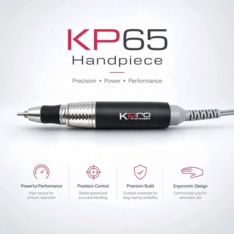 In Stock USA KP65 Replacement, Professional E-file, Brushed Nail Drill, High Torque Handpiece, Salon Grade Efile