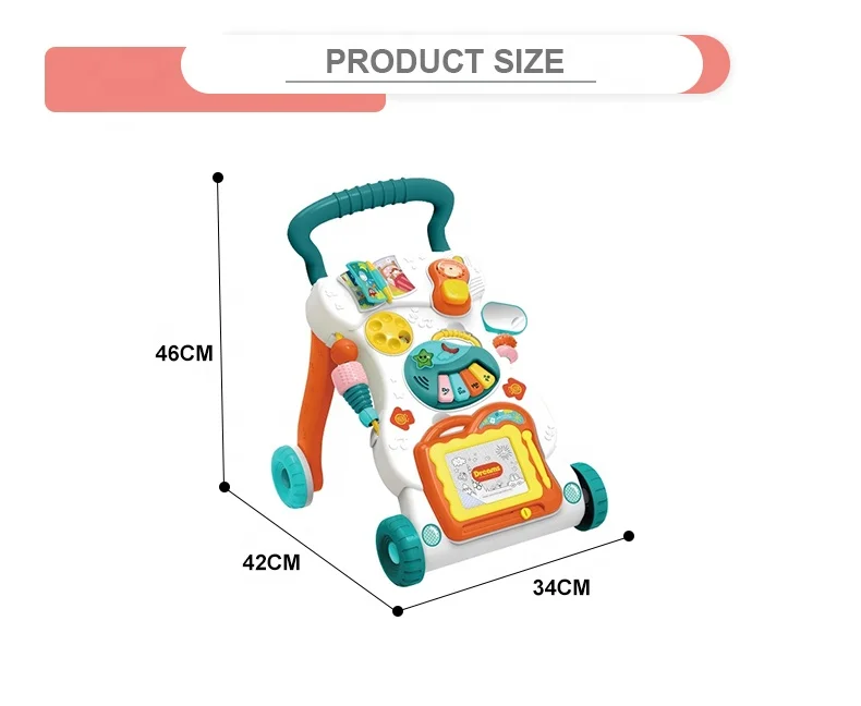 Многофункциональная модель ручной обучающий детский ходунок для коляски музыкальная игрушка