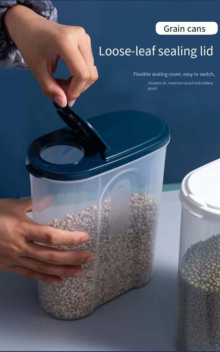 Japanese multi-functional plastic rice bucket moisture-proof and insect-proof rice bucket kitchen grain storage tank details