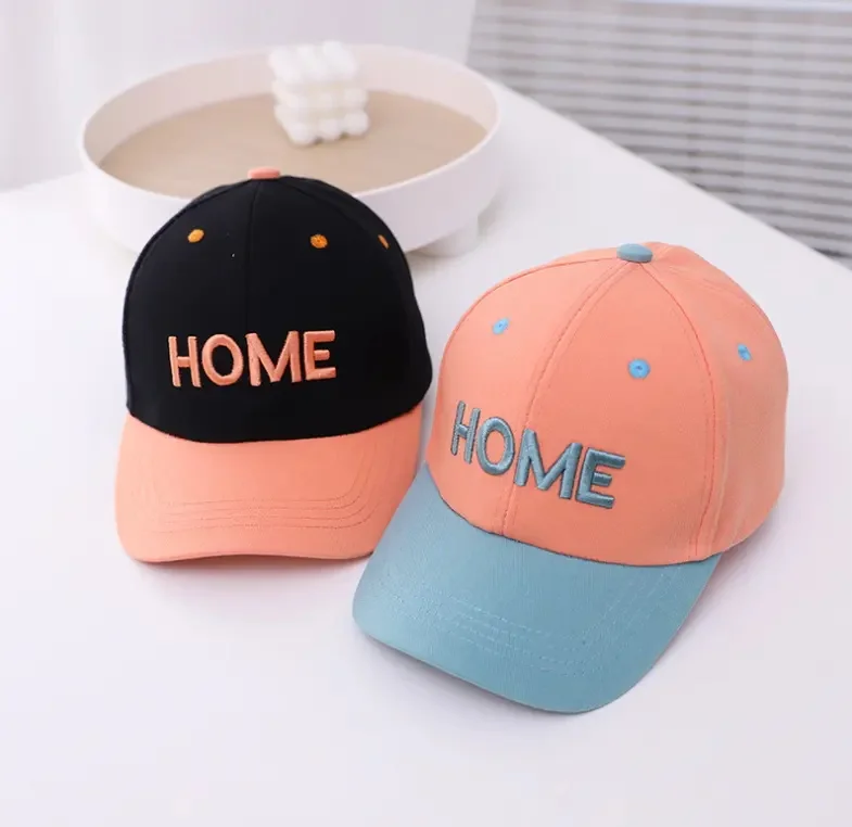 Embroidery 6 Panel Tennis Plain Blank Adjustable Classic Fitted Glitter Kids Baseball Caps manufacture