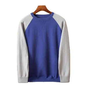 100% Cashmere Men's Office Winter Clothing Quick Dry Breathable Anti-Pilling Crew Neck Full Color Series Knitted Manufacturers