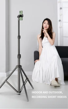 Fotopro 1.7m 2.1m Carbon Steel Heavy Duty Light Stands Camera Smartphone Studio Ring Light Tripod product image