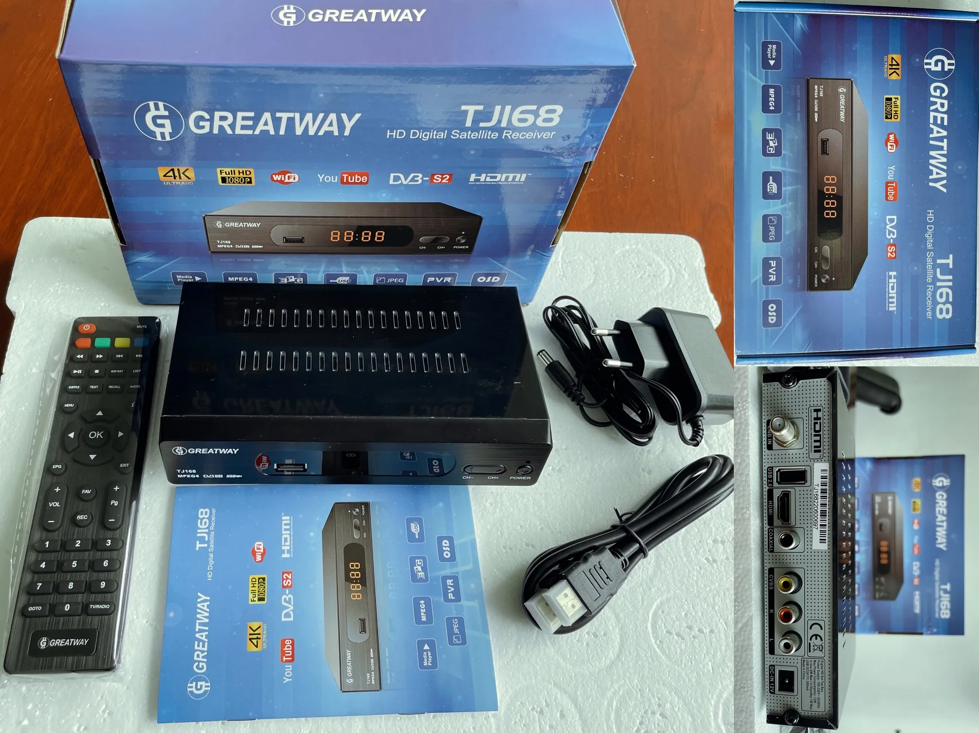 HD Android TV Box Free to Air Satellite Receiver with Fiber Internet Digital Type