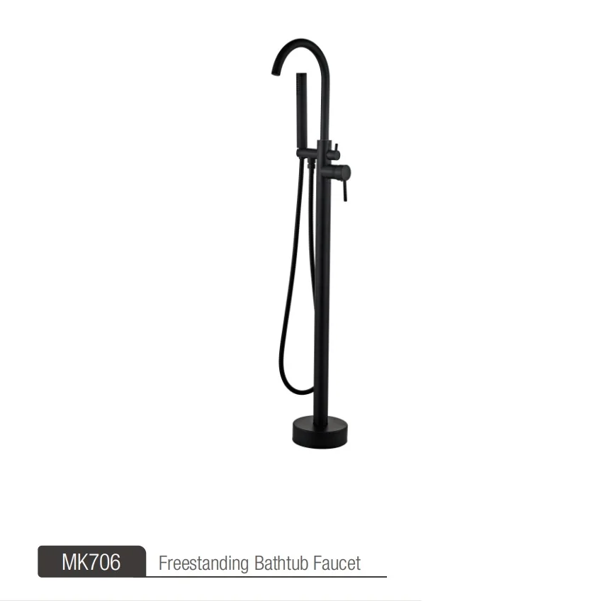 Bathroom floor mounted bathtub faucet Mixer Shower OEM Brass freestanding bath mixer tap